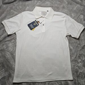 Suslo Couture Slim Fit Textured Polo White – Size M (NWT)
